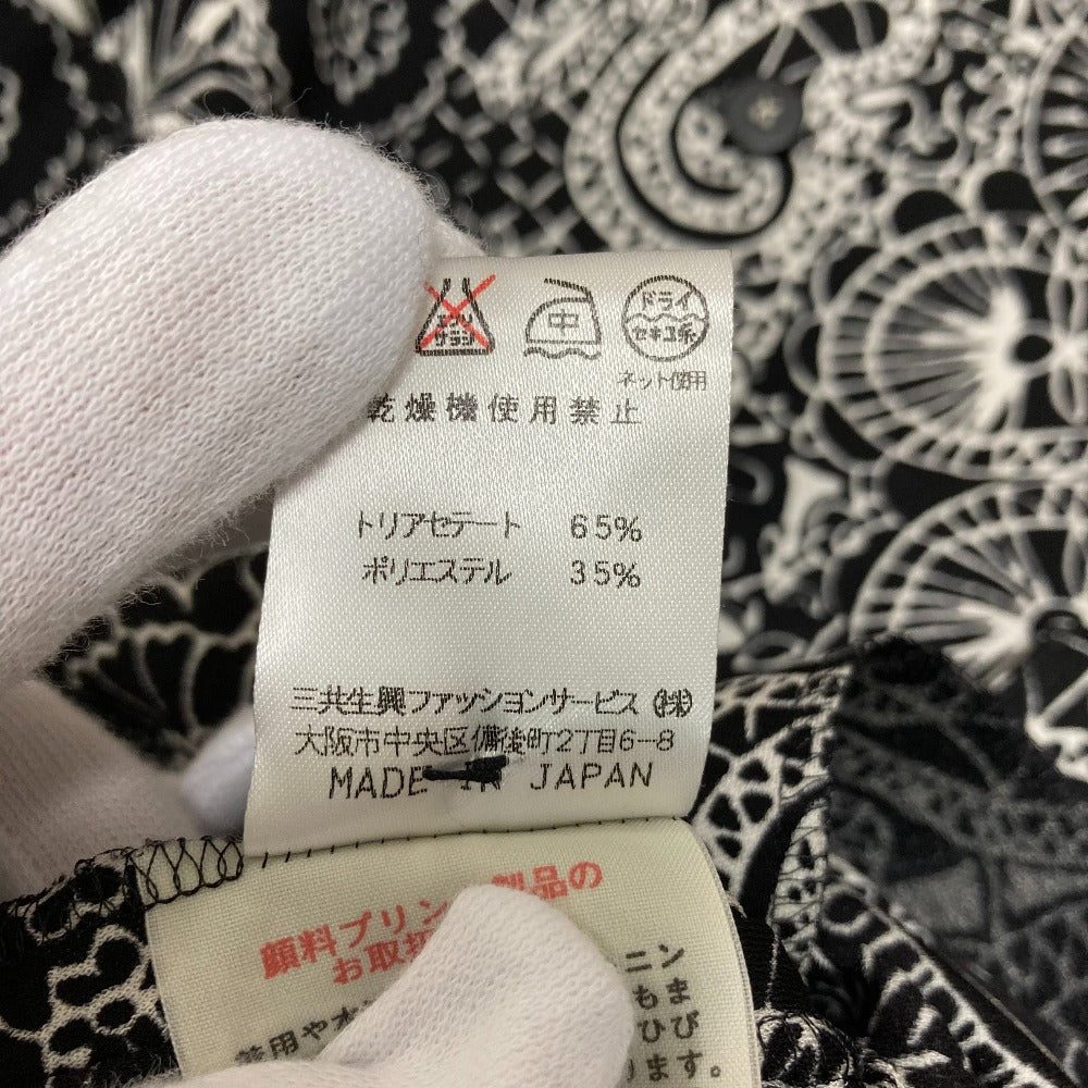レオナール カンカンストレッチ フラワープリント ロングスリーブシャツ