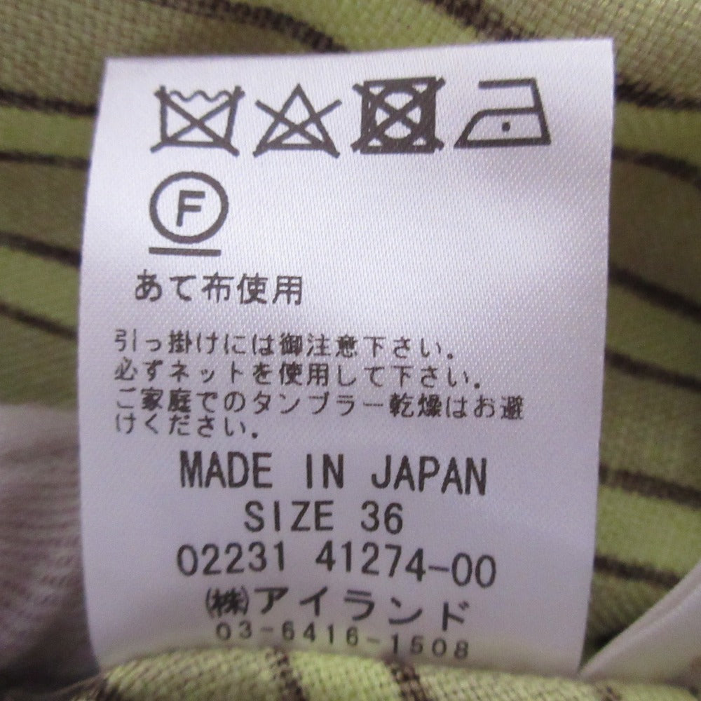 グレース クラス リネン タッチ ストライプ ブラウス