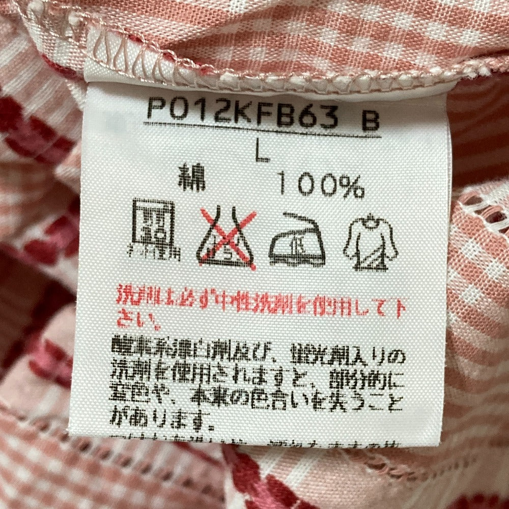 ピンクハウス チェックフリルショートスリーブシャツ