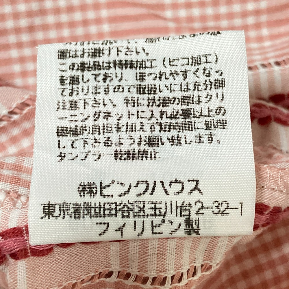 ピンクハウス チェックフリルショートスリーブシャツ