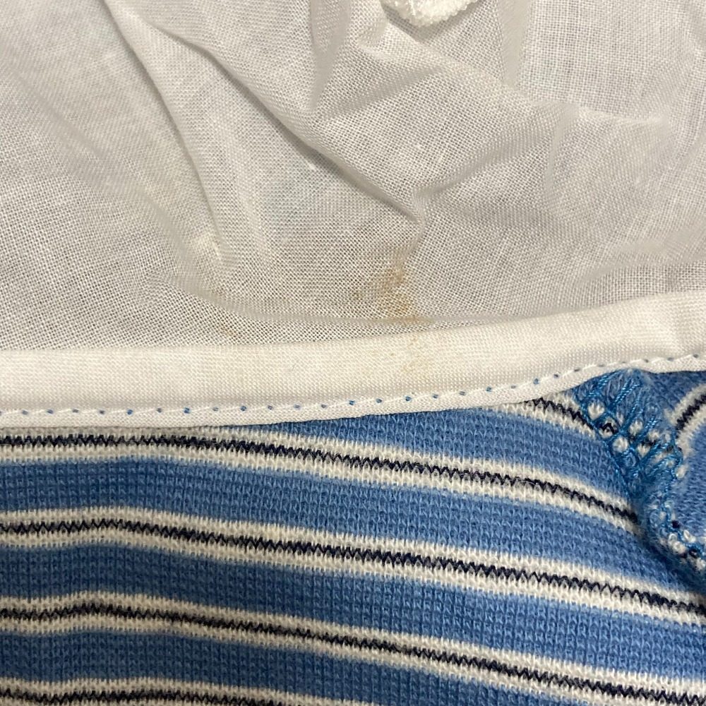 ピンクハウス フリルカラーボーダーショートスリーブTシャツ