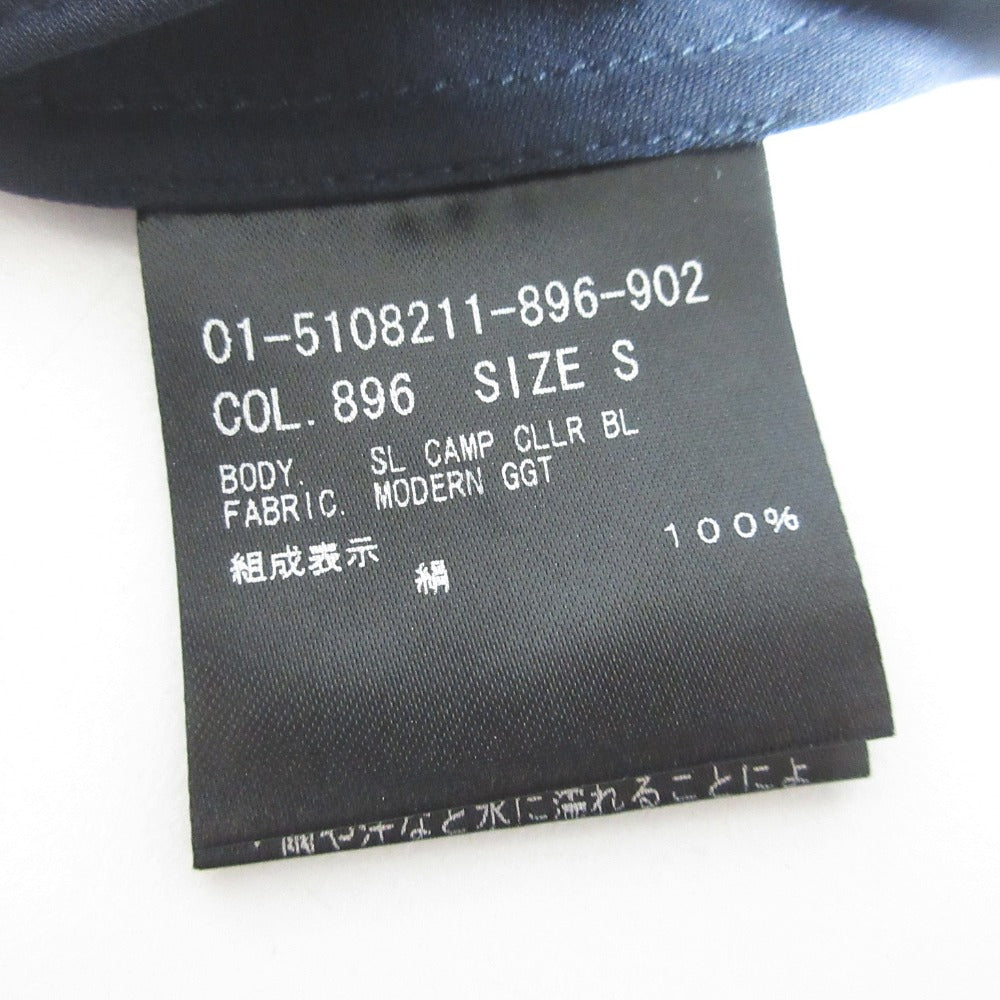 セオリー MODERN GGT SL CAMP CLLR BL シルクノースリーブシャツ