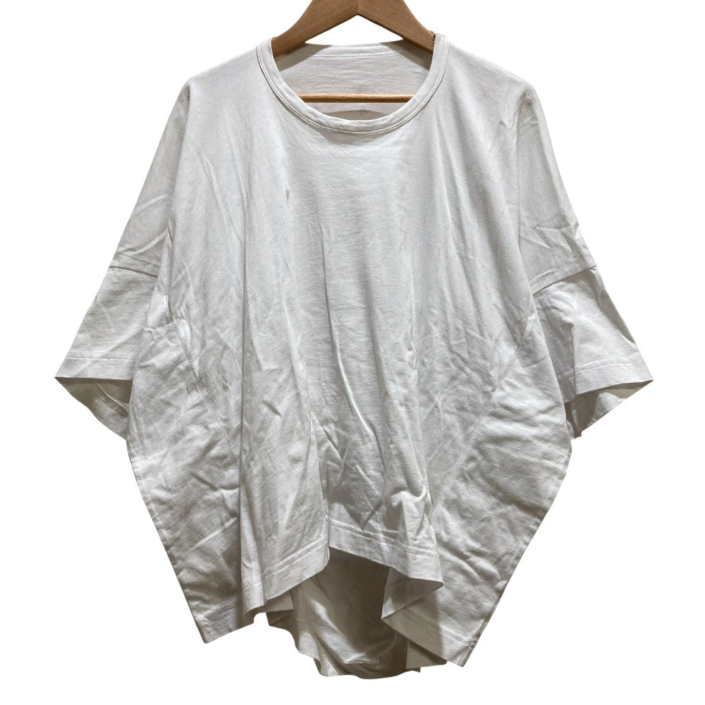 Plan C ビアンカ ドレープ クルーネックTシャツ コットン Tシャツ
