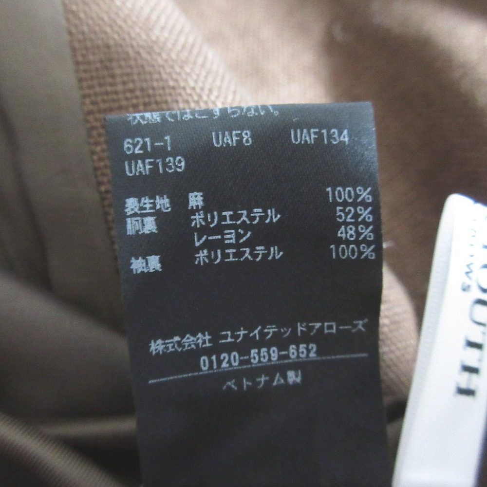 ビューティー&ユース ユナイテッドアローズ リネンノーカラージャケット