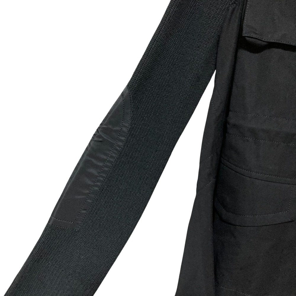 サカイ Fabric Combo Jacket ニットドッキングミリタリージャケット