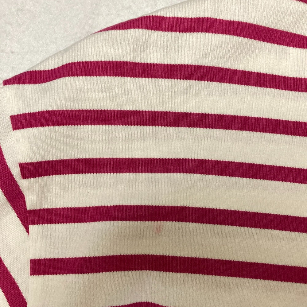 ヨリ ボーダーコットンロングスリーブTシャツ