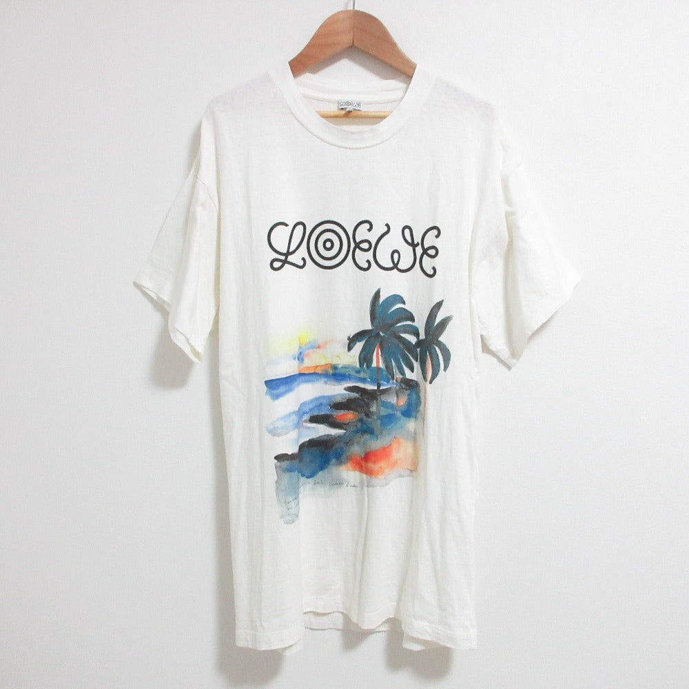 ロエベ ウォーターカラー プリント コットンTシャツ