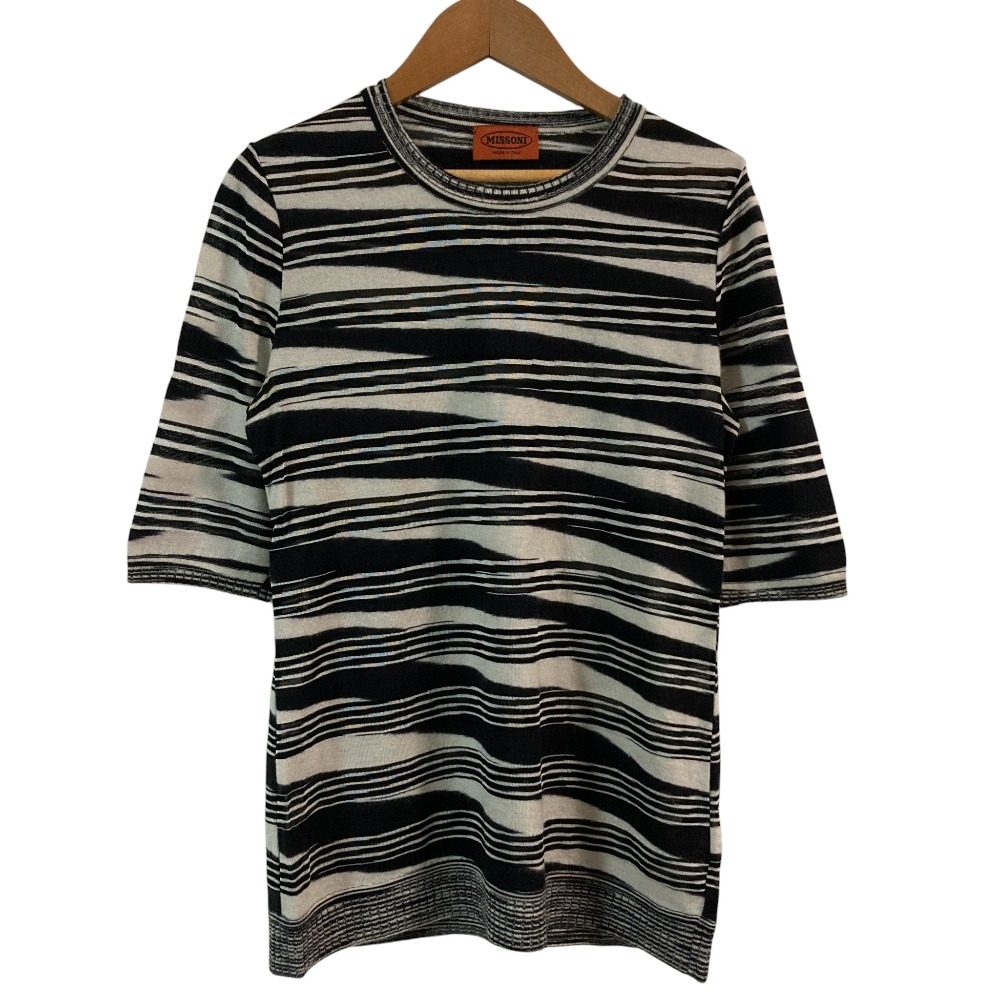 ミッソーニ カシミヤシルク半袖ニットトップス