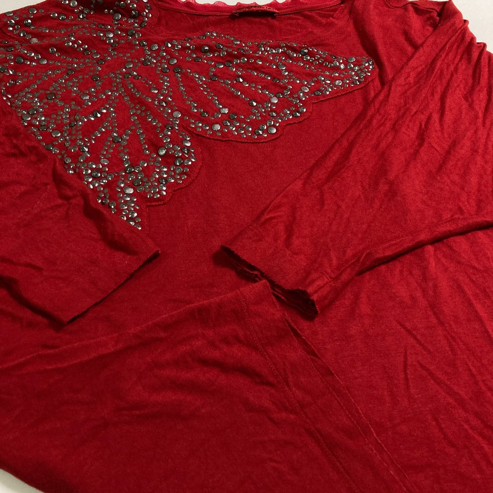 ヴィヴィアンタム レーススタッズドルマンスリーブカットソー