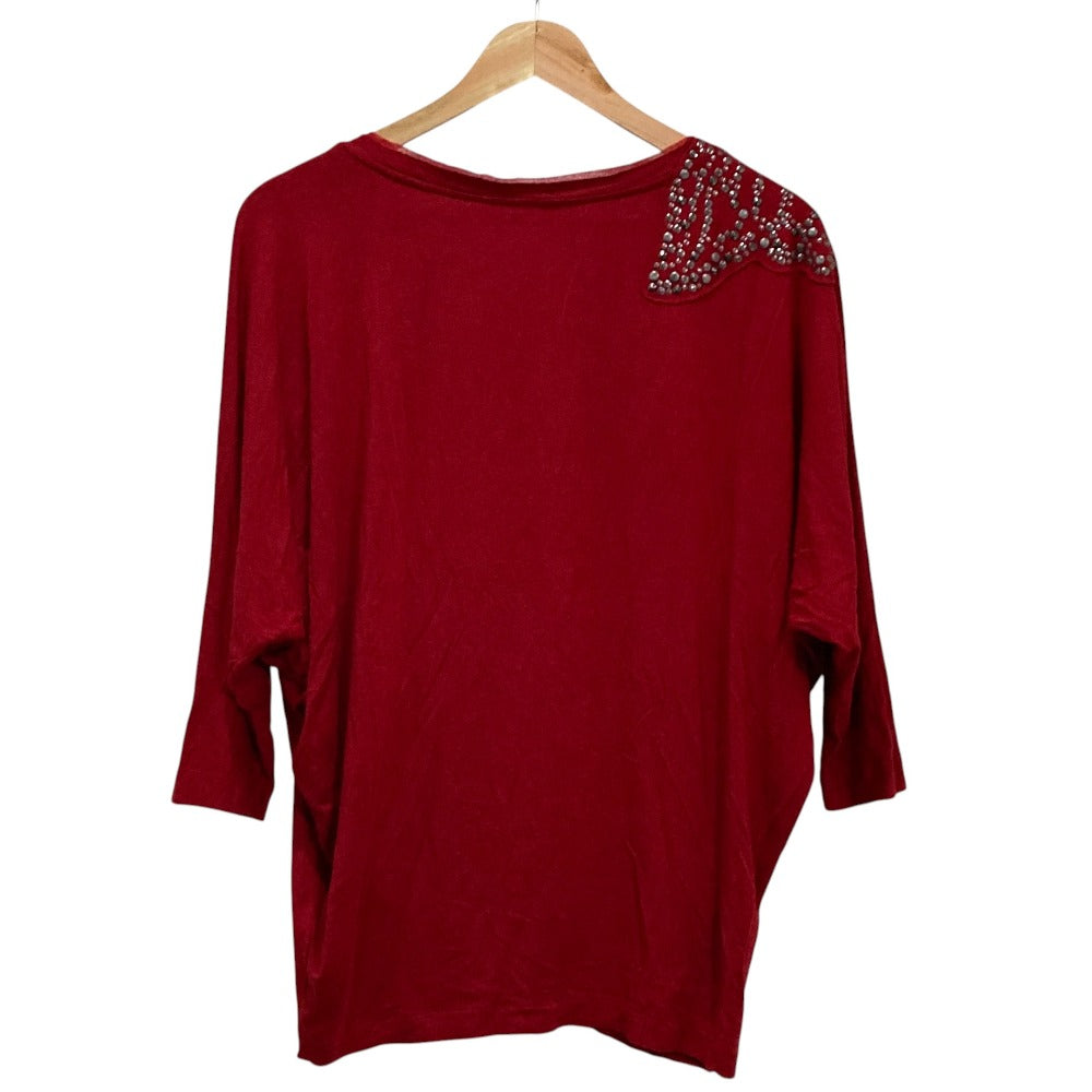 ヴィヴィアンタム レーススタッズドルマンスリーブカットソー