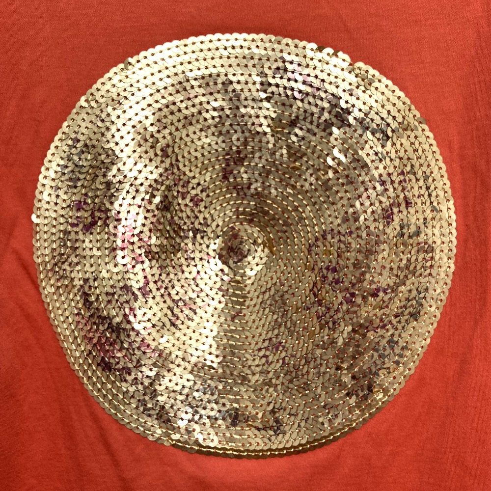 ヴィヴィアンタム スパンコールデザインシャーリング半袖Tシャツ
