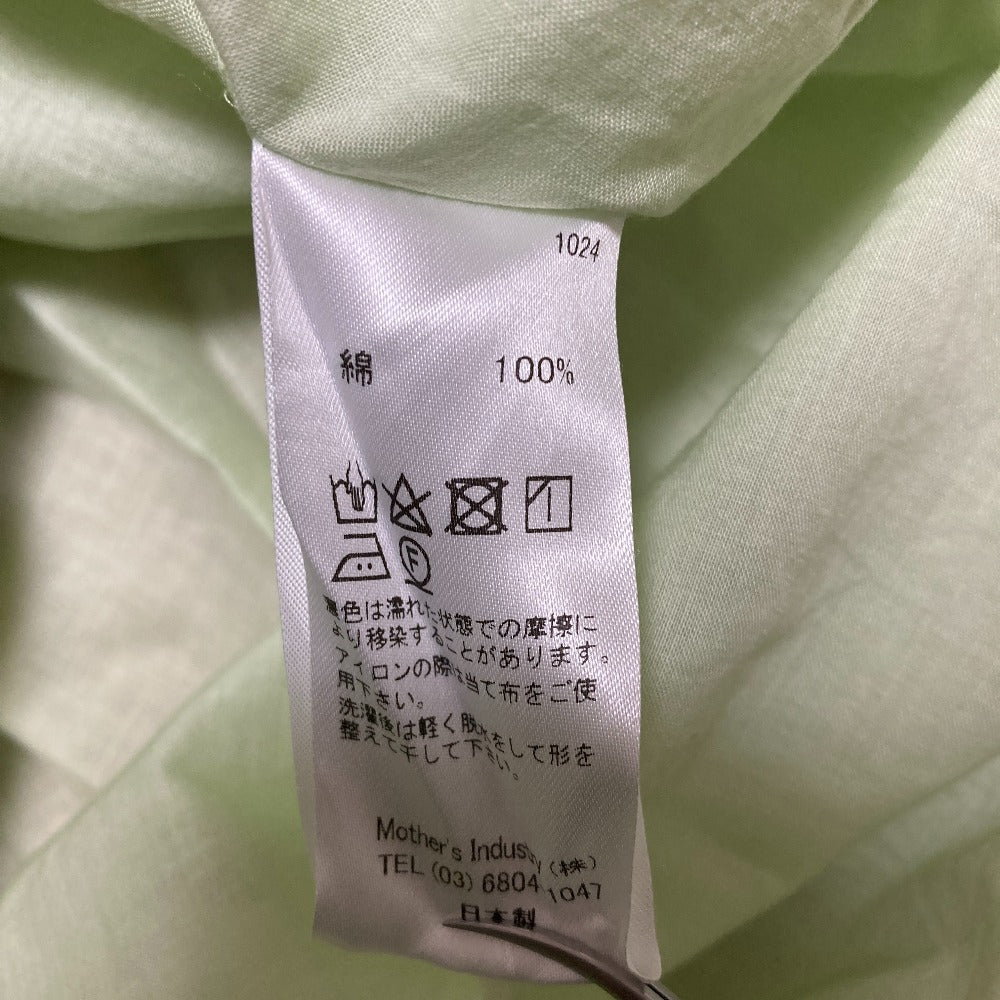 ミディウミソリッドショートスリーブロングシャツブラウス