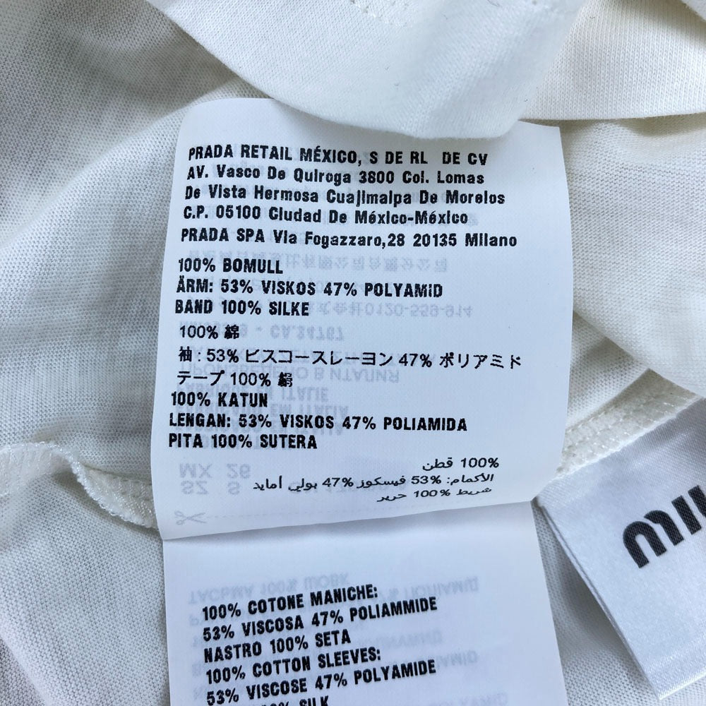 ミュウミュウ レーススリーブワンピース