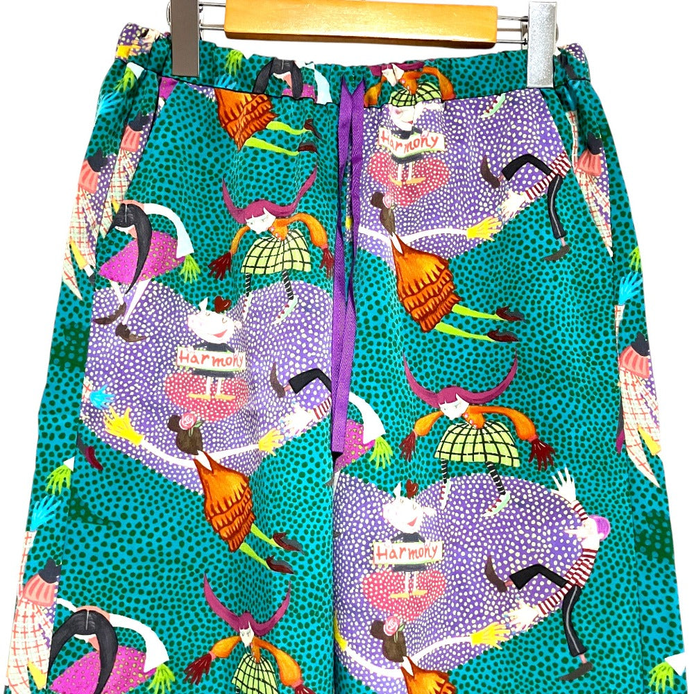 オレボレブラ アルベロベロ プリントクロップドワイドパンツ