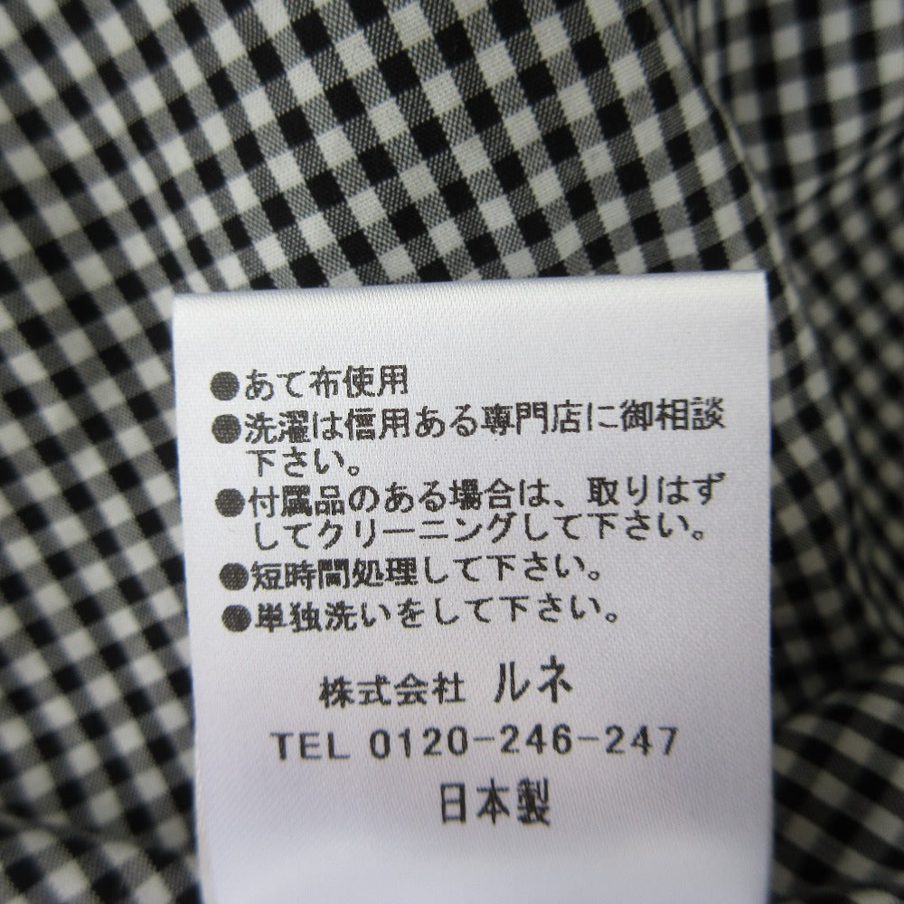 ルネ ギンガムコットンノースリーブトップス