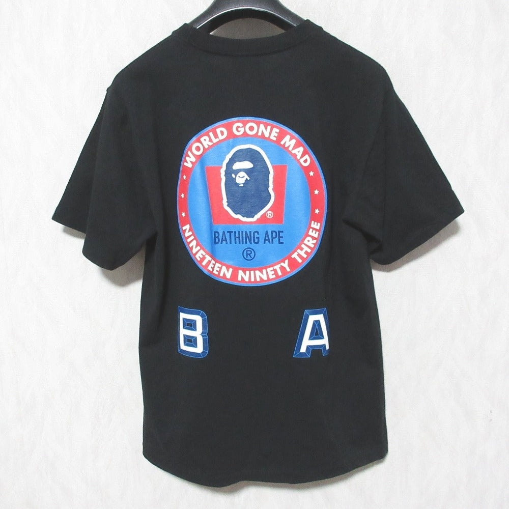 アベイシングエイプ WORLD GONE MAD コットンTシャツ