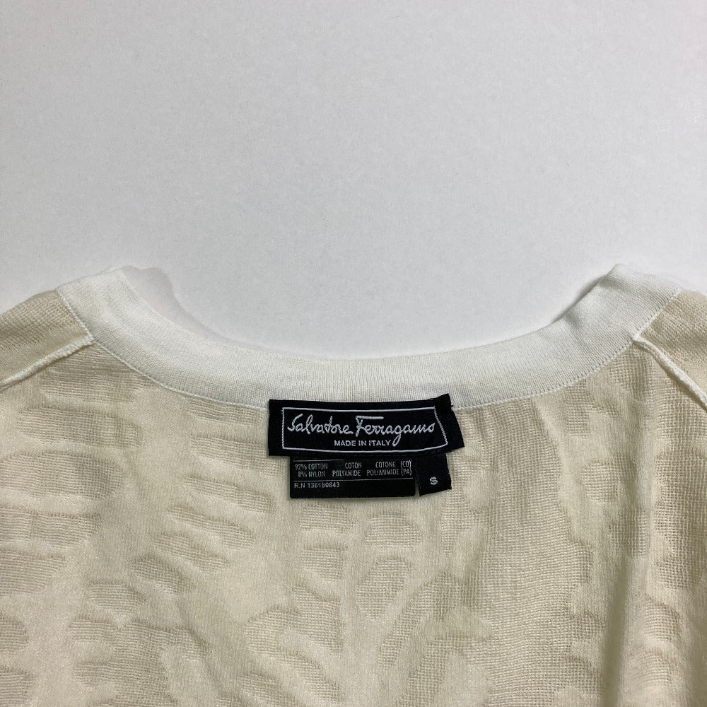 サルヴァトーレ フェラガモ ジャガードニットカットソー