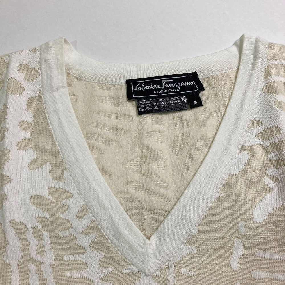 サルヴァトーレ フェラガモ ジャガードニットカットソー