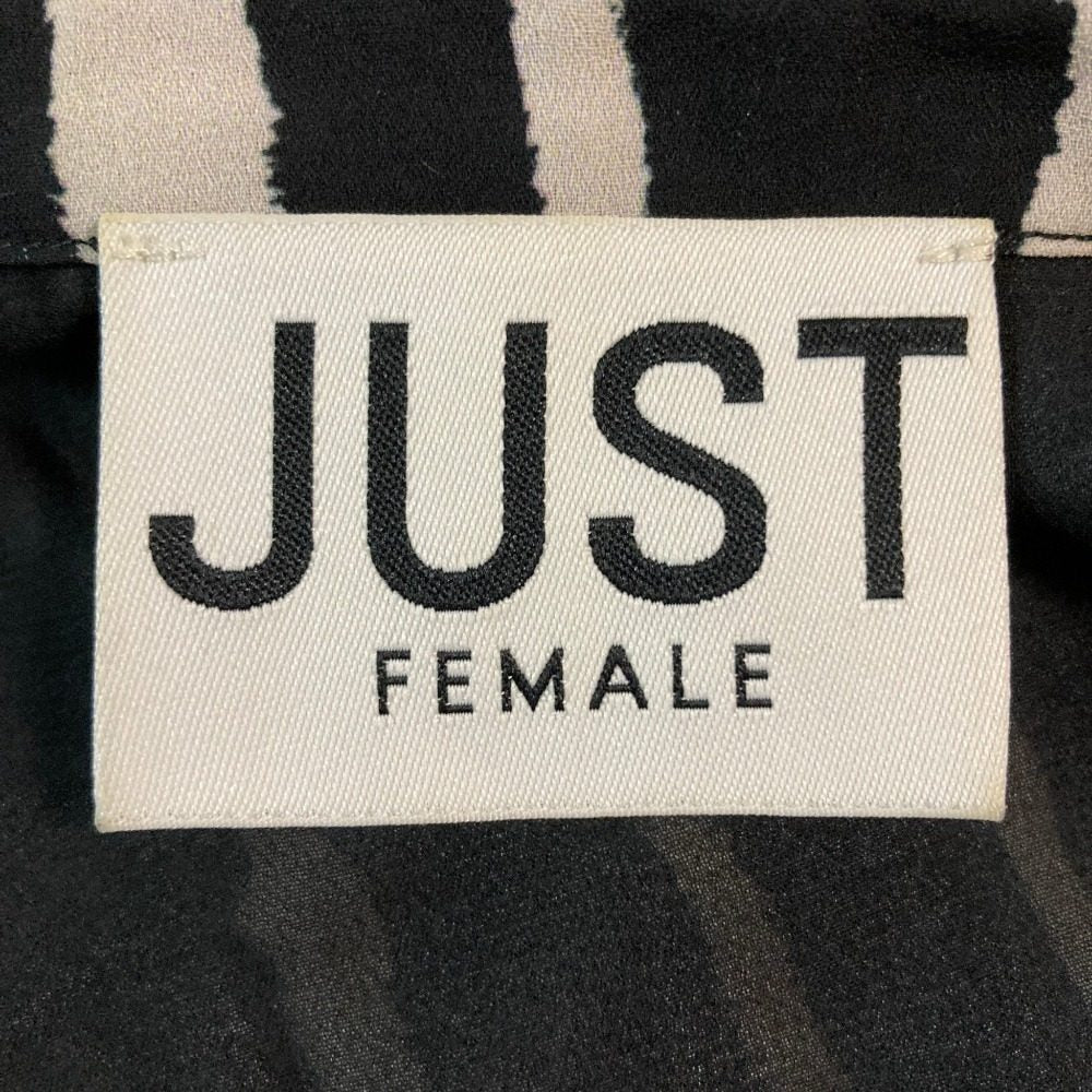 ジャストフィーメイル ストライプロングシャツワンピース