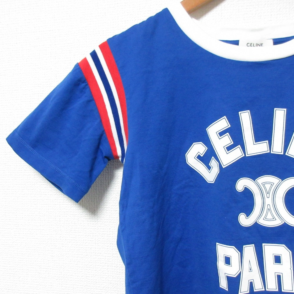 セリーヌ トリオンフロゴ コットンTシャツ