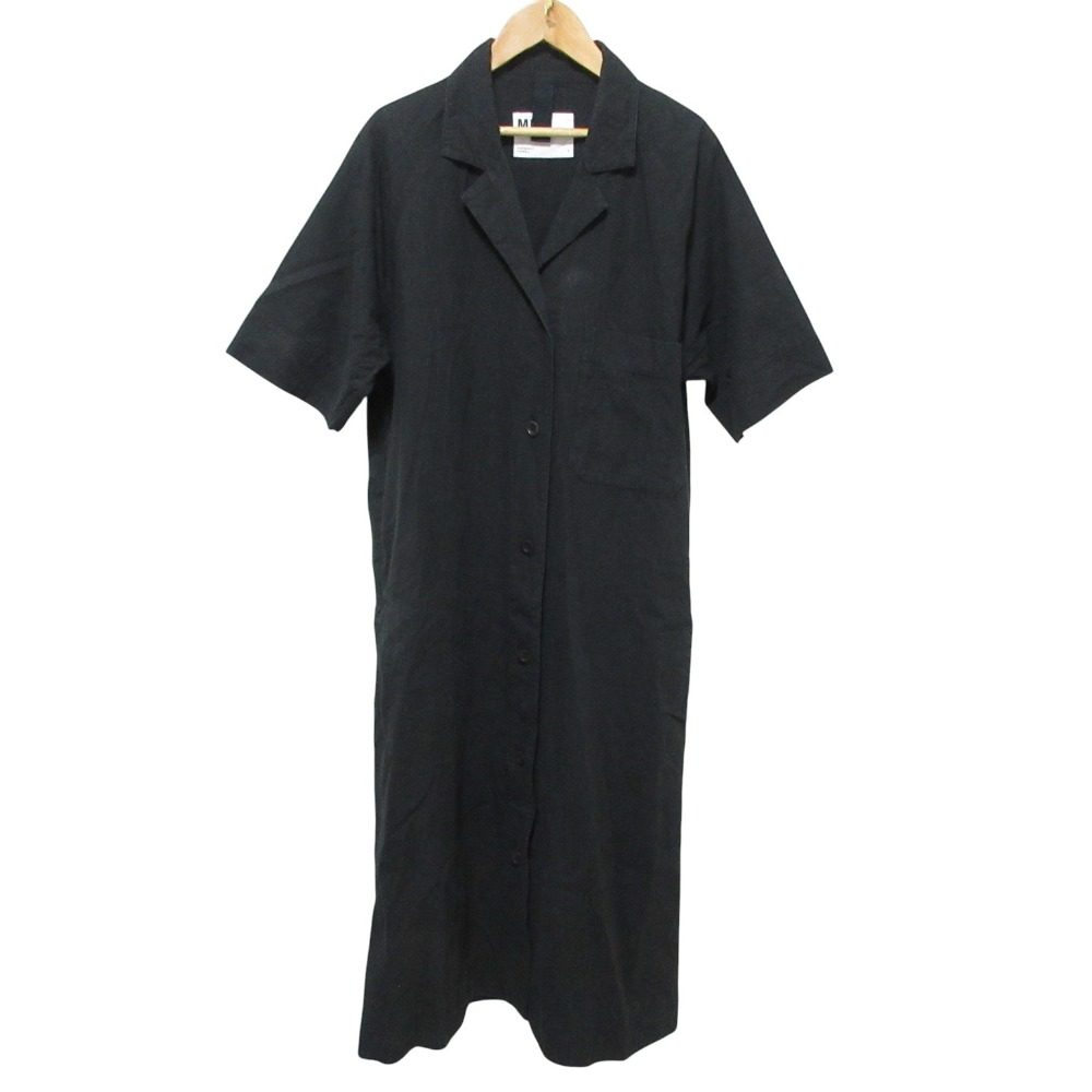 エムエイチエル LINEN COTTON PLAINWEAVE ロングシャツワンピース