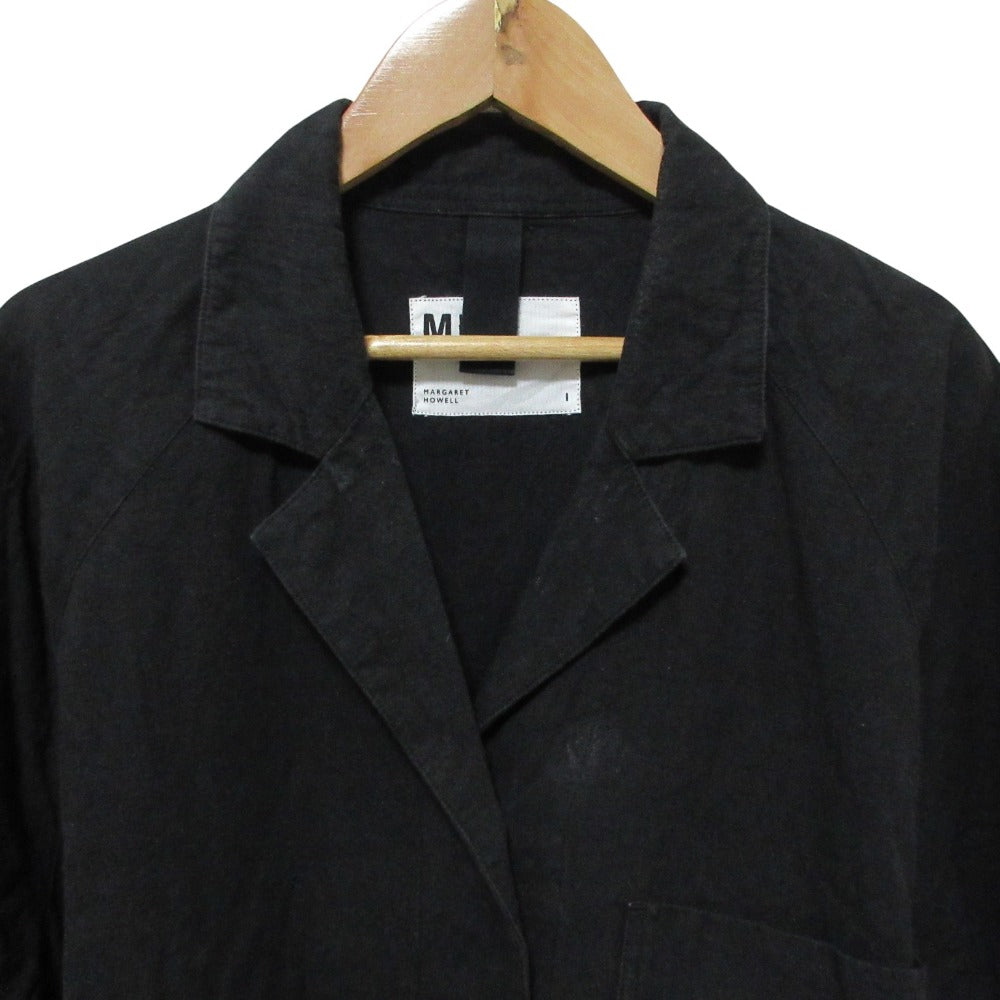 エムエイチエル LINEN COTTON PLAINWEAVE ロングシャツワンピース