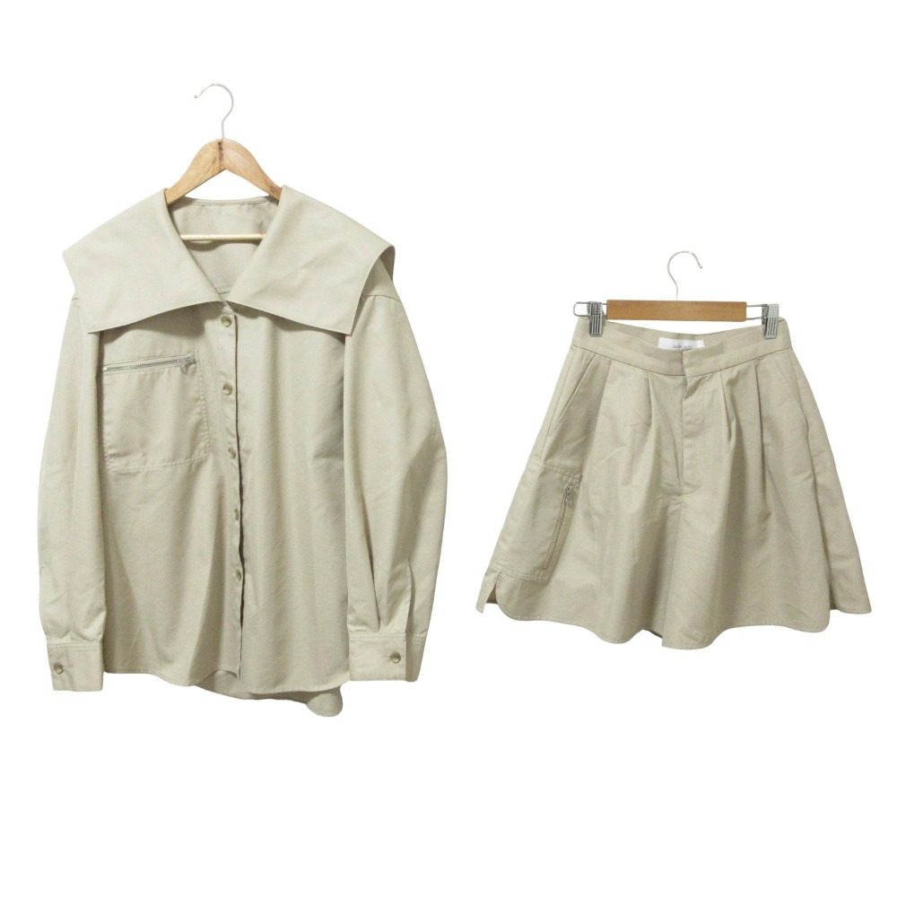 ルシェルブルー シャツショートパンツセットアップ