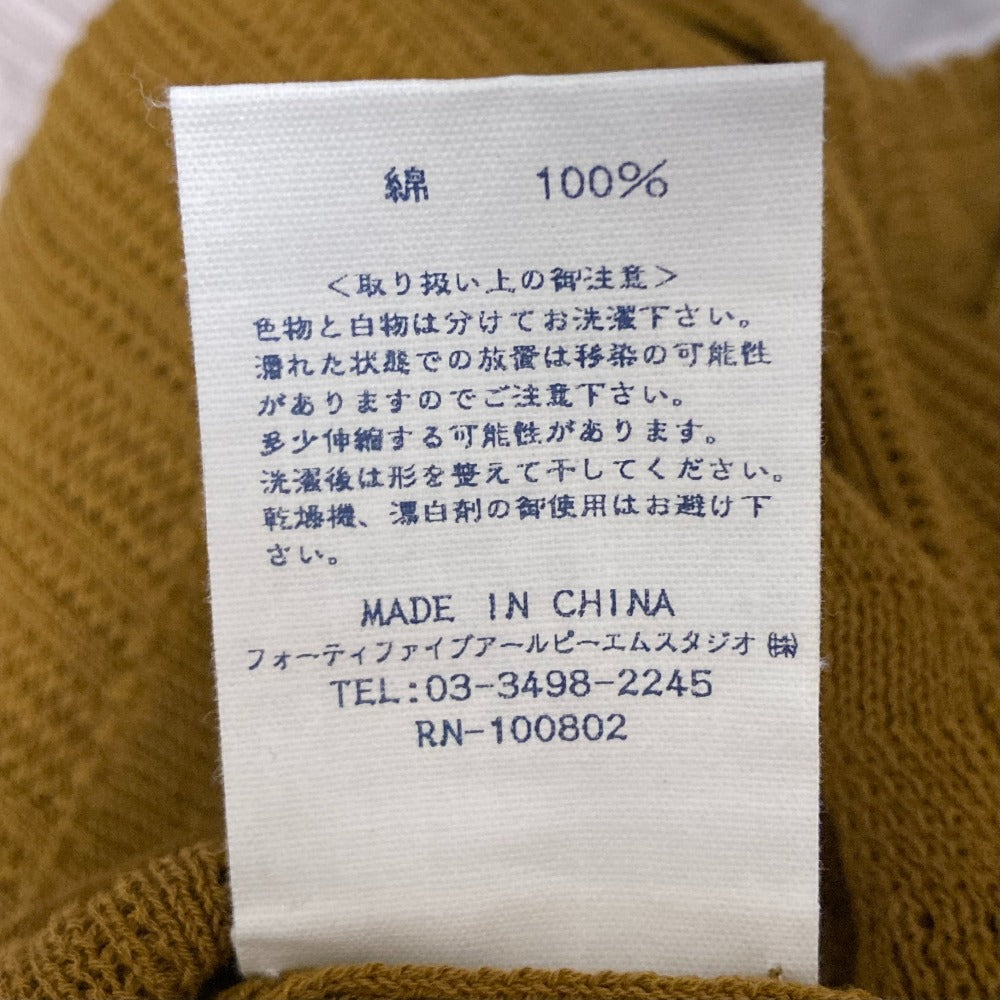フォーティファイブアール コットンニットノースリーブカットソー