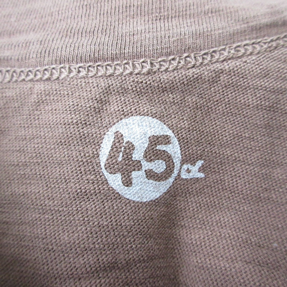 フォーティファイブアール ロゴ半袖コットンTシャツ