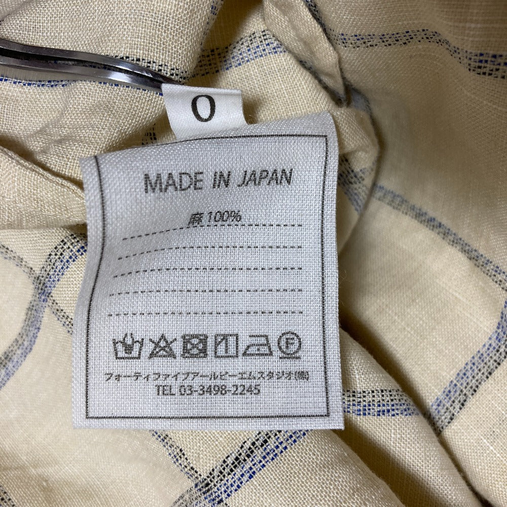 フォーティファイブアール リネンチェックワンピース