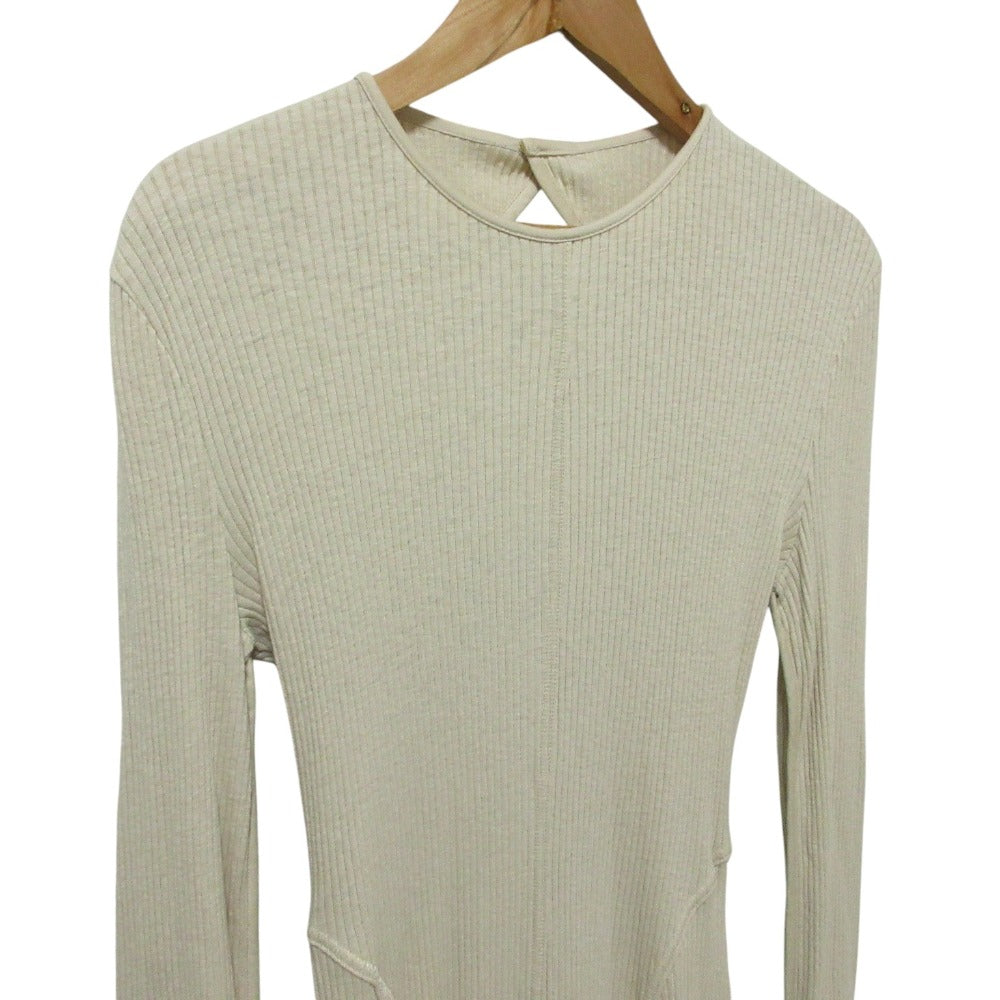 マメクロゴウチ Crew Neck Open Back Ribbed Jersey ワンピース
