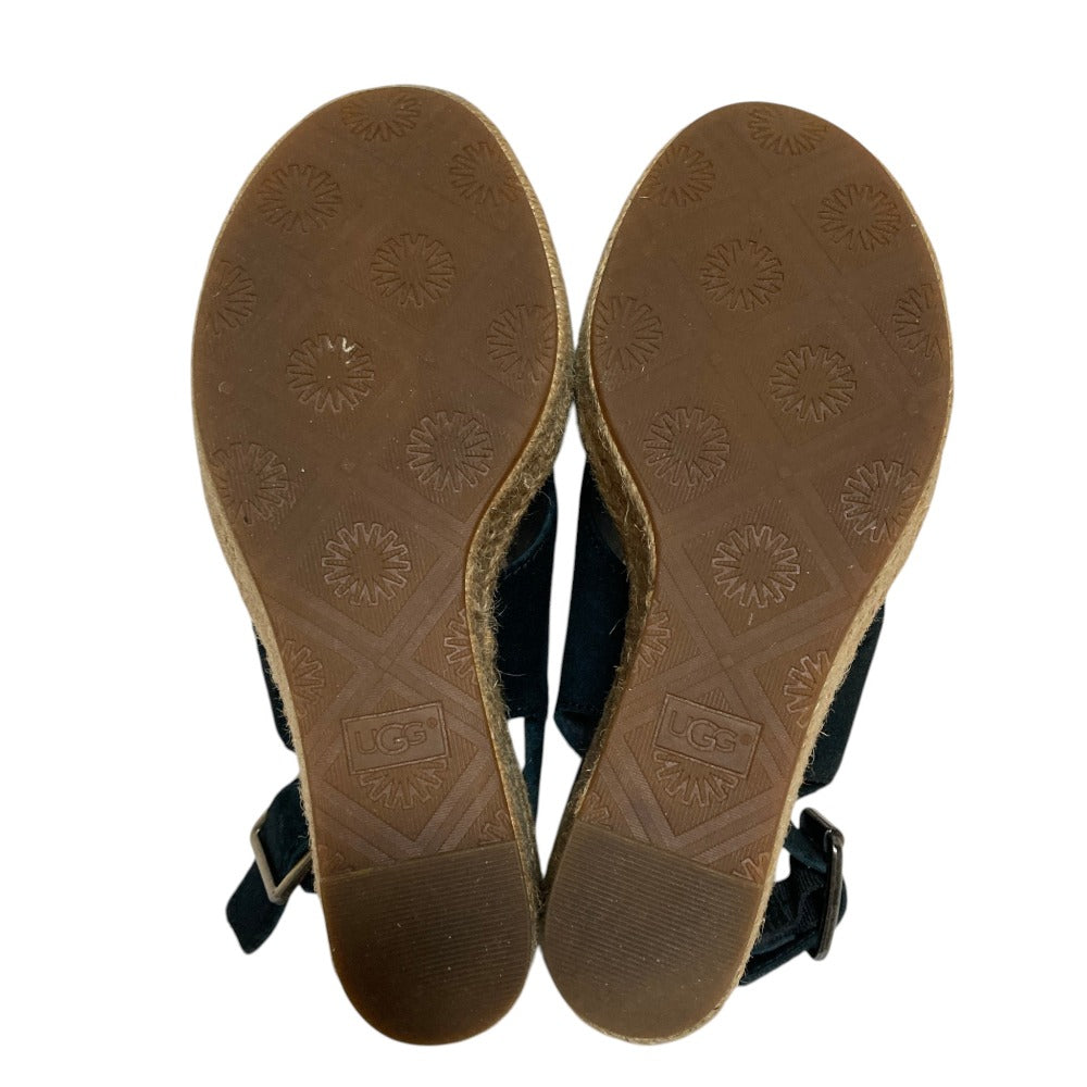アグ スエード ジュートサンダル