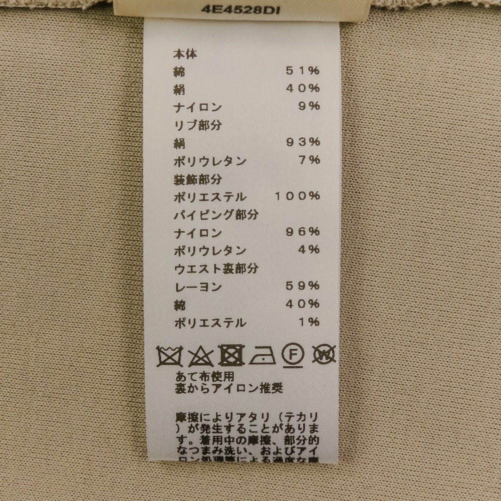エルメス ダブルシルクジャージー コットンドローストリングドレス