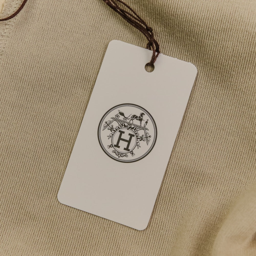 エルメス ダブルシルクジャージー コットンドローストリングドレス