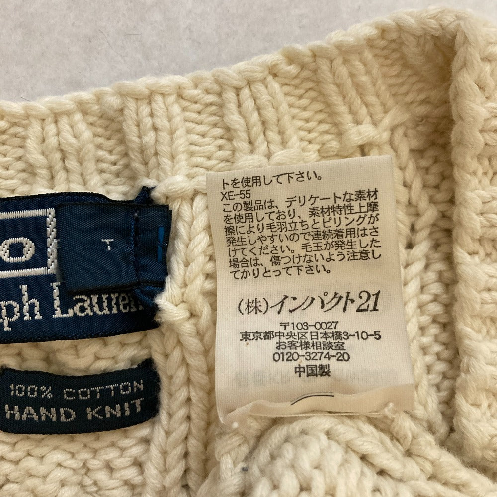 ポロラルフローレン ハンドニットウールVネックセーター