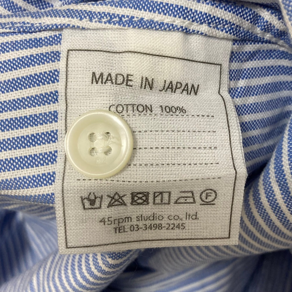 フォーティファイブアール ストライプロングシャツワンピース