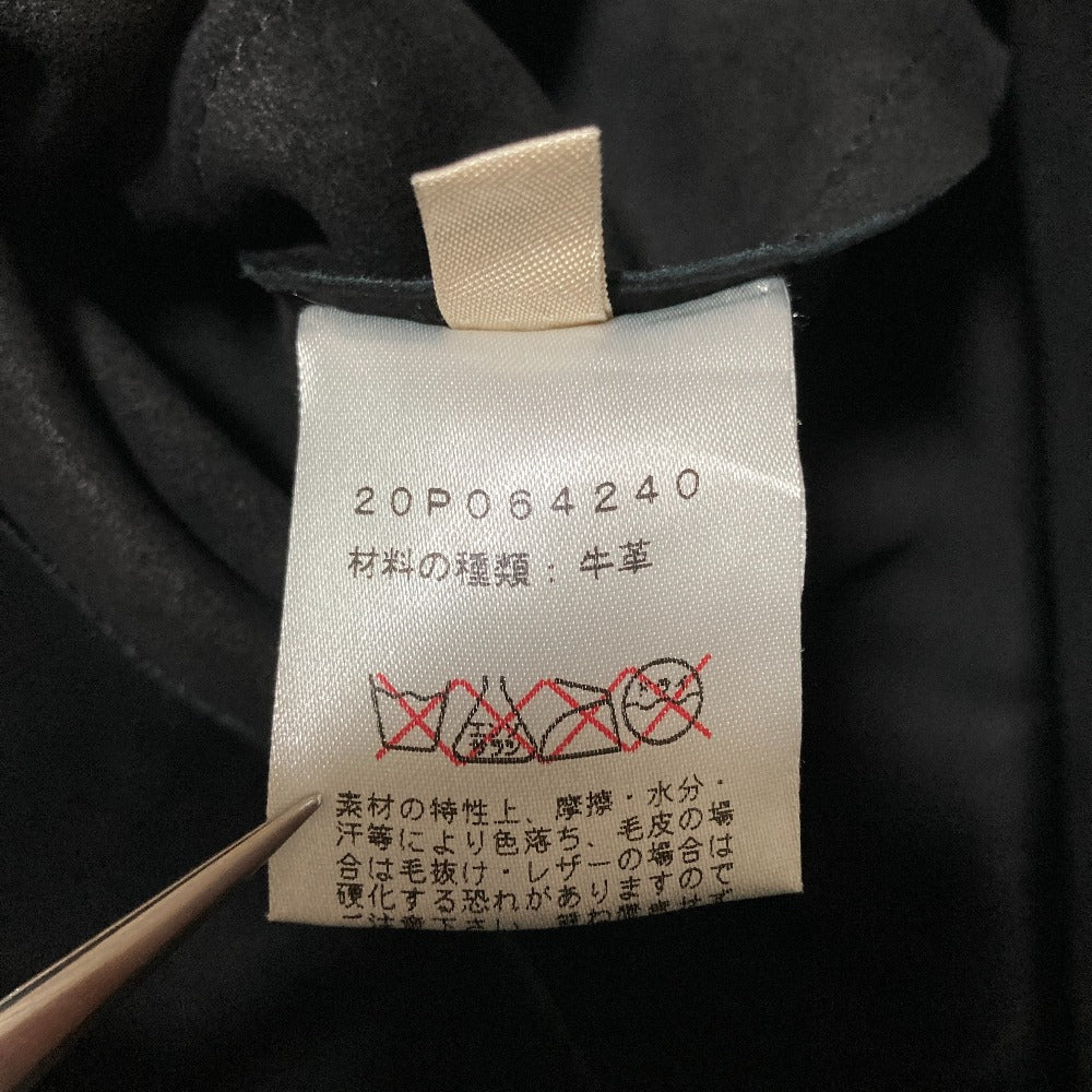 セリーヌ カウレザー切替レザーブラウス