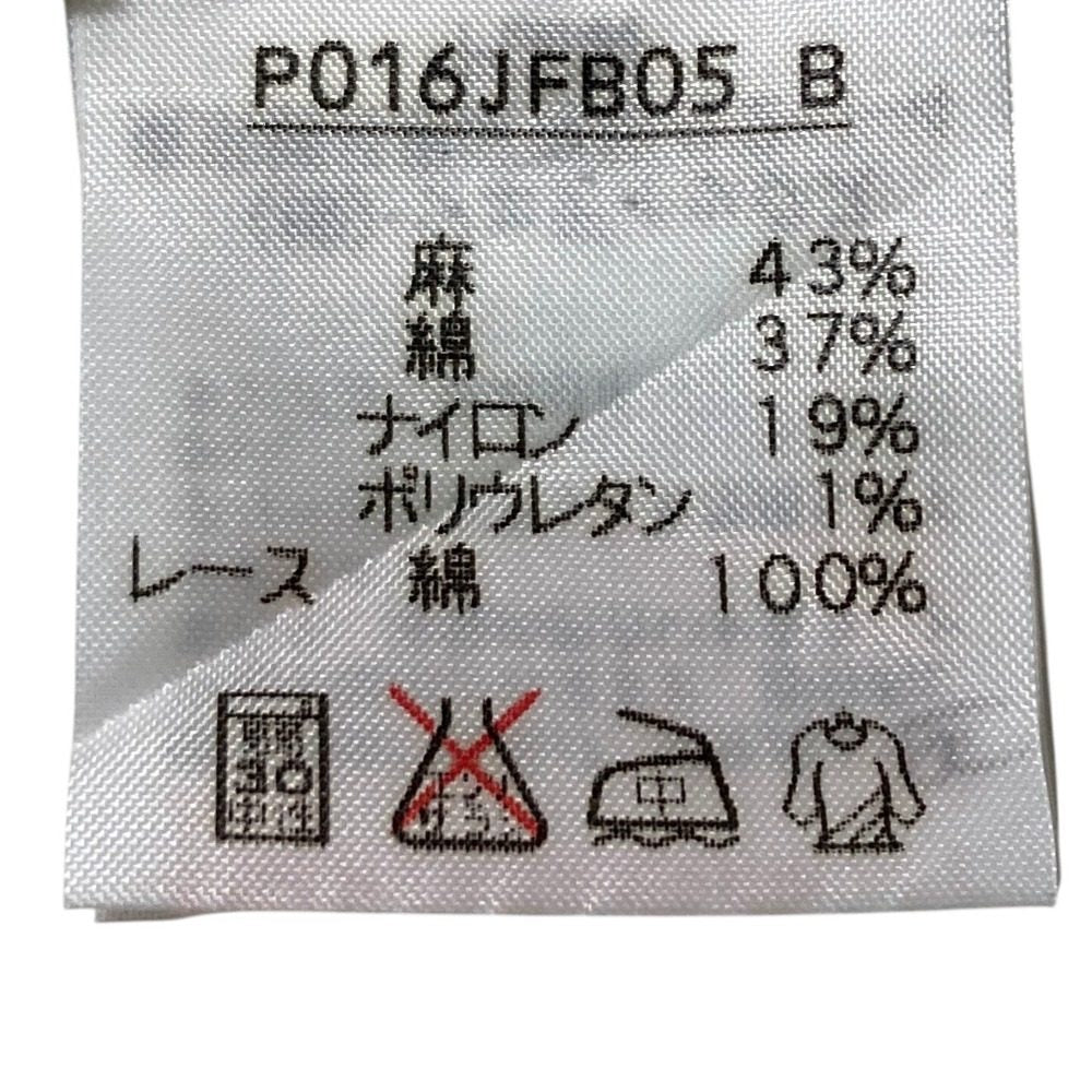 ピンクハウス リネンコットンフリルレースブラウス