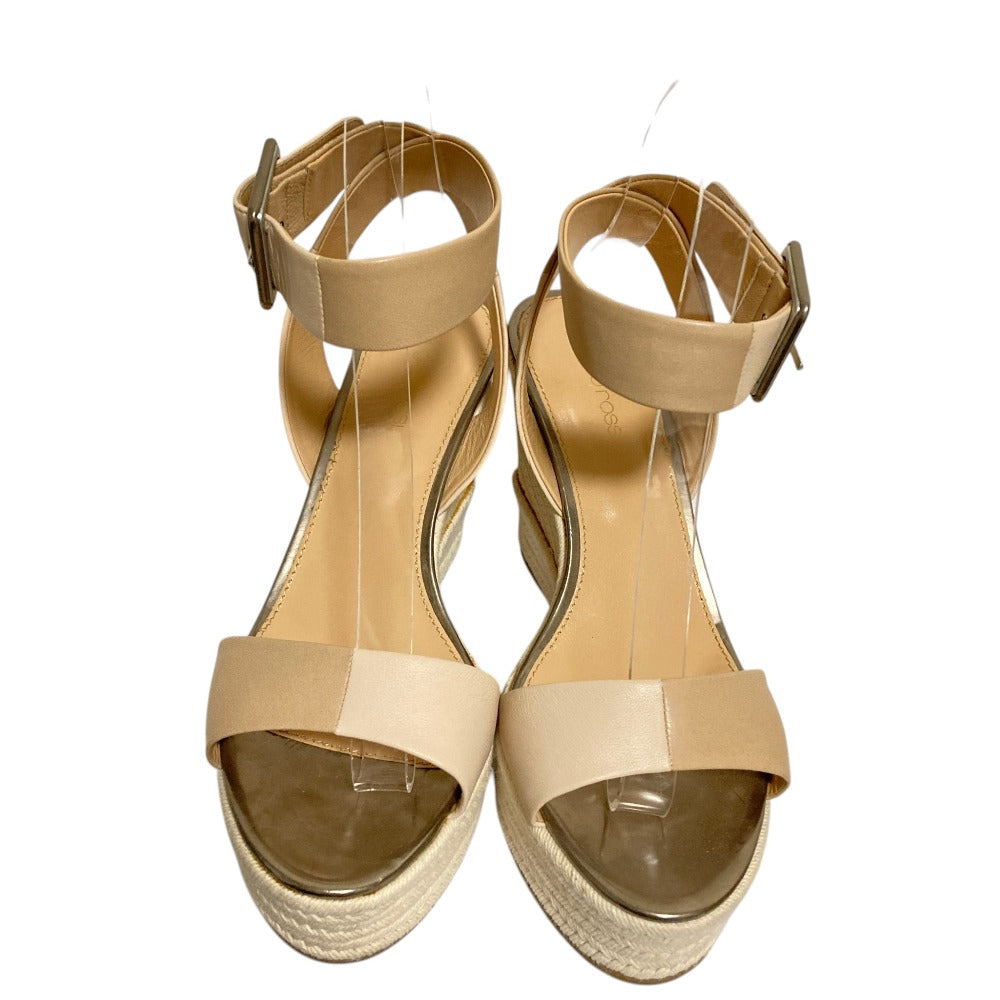 セルジオロッシ レザーウェッジサンダル