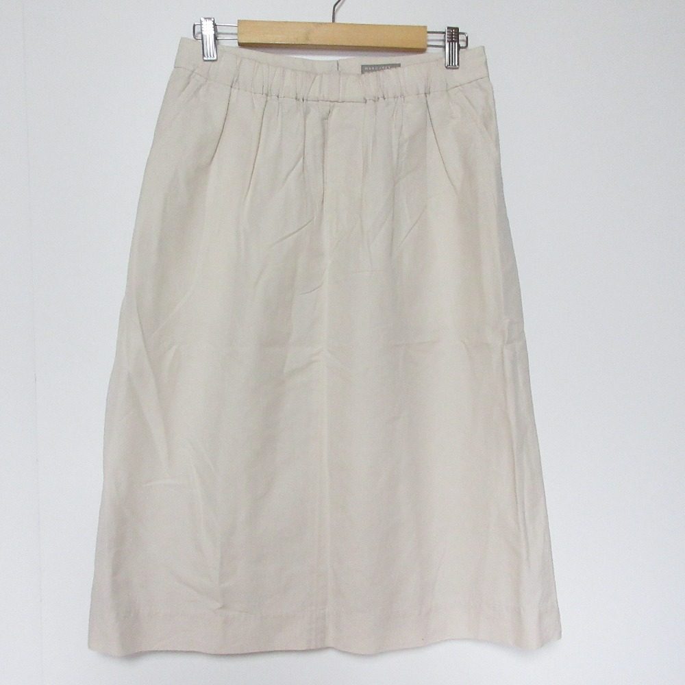マーガレットハウエル PLAIN WEAVE COTTON LINEN スカート