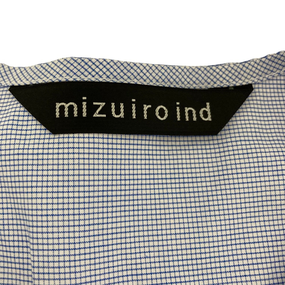 ミズイロインド pin tuck ノースリーブシャツ