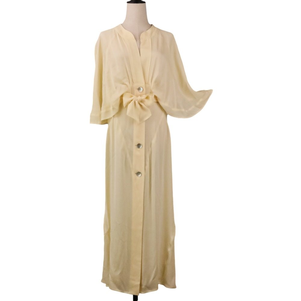 フォトコピュー HALVARI CAPE-SLEEVE SHIRT DRESS シルクワンピース