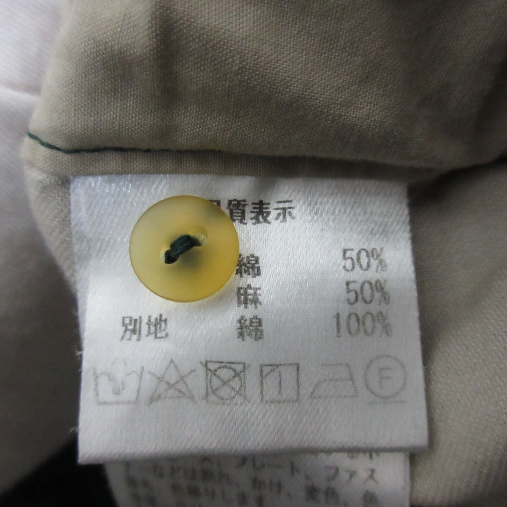 パラスパレス リネンブレンドクロップドワイドパンツ