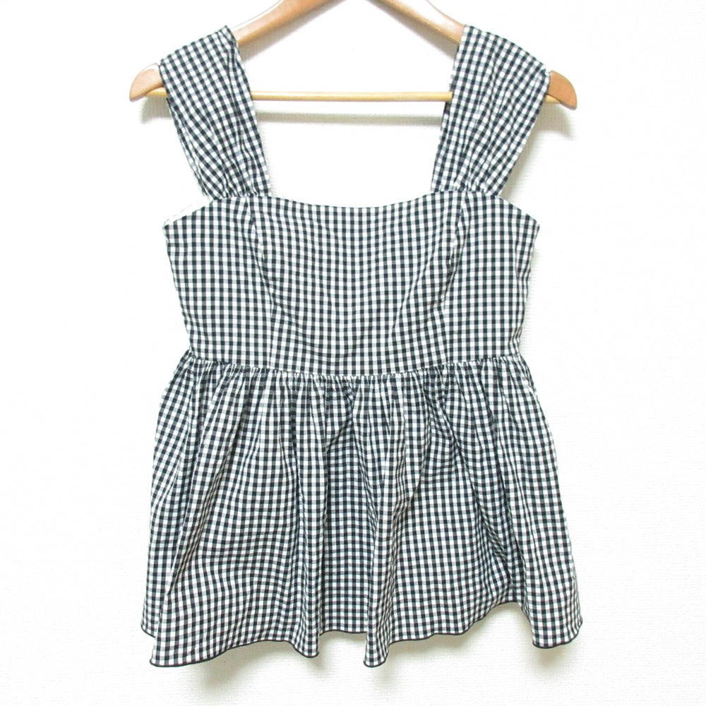 フォクシーニューヨーク EMPIRE CHECK ノースリーブブラウス