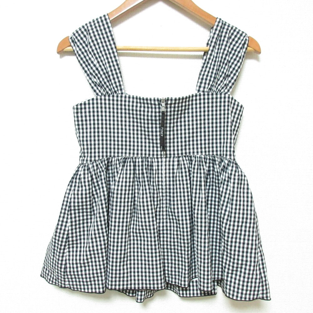 フォクシーニューヨーク EMPIRE CHECK ノースリーブブラウス