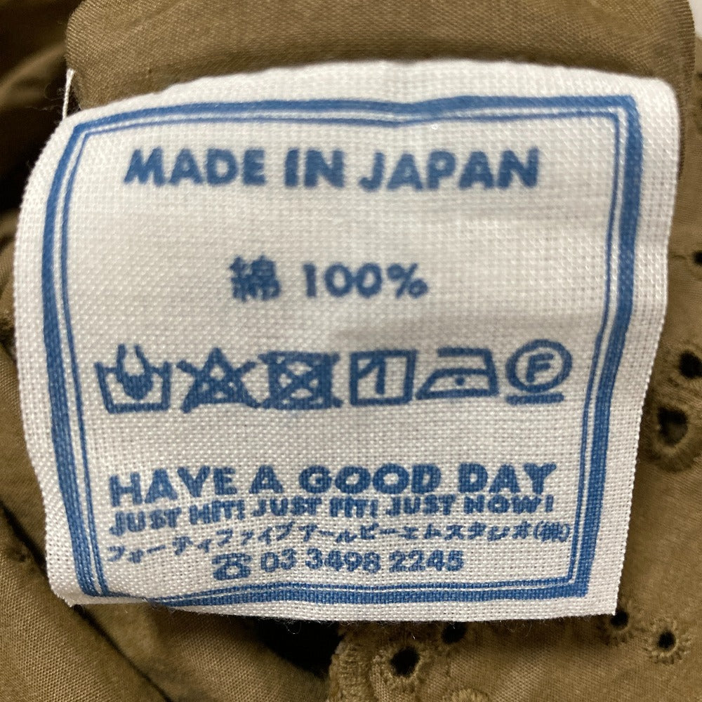 フォーティファイブアール カットワークコットンワンピース