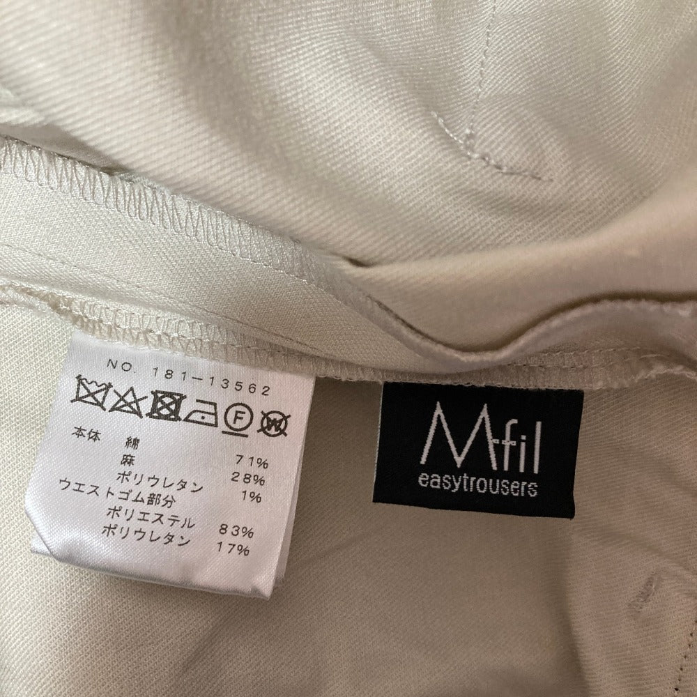 エムフィル コットンリネン クロップドパンツ