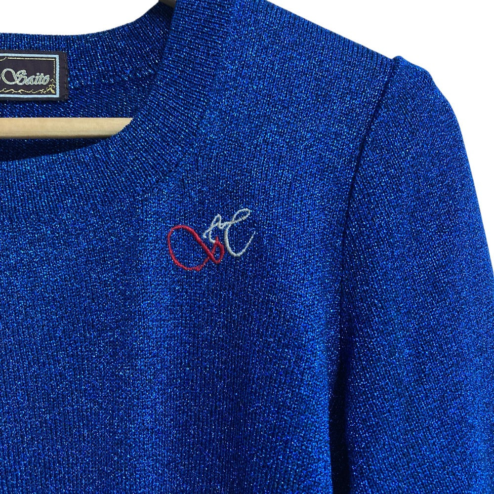 トヨコサイトウ 刺繍ニットセーター
