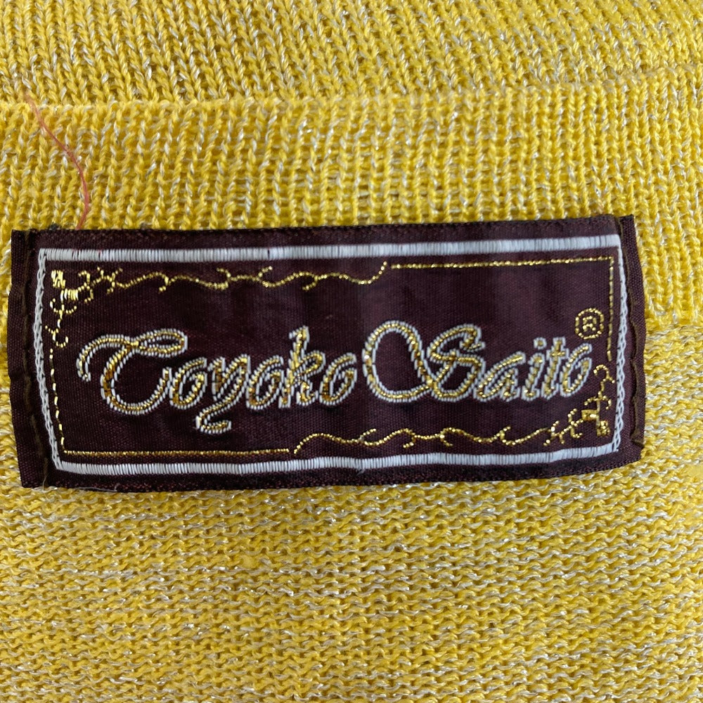 トヨコサイトウ 刺繍シアースリーブニットカットソー