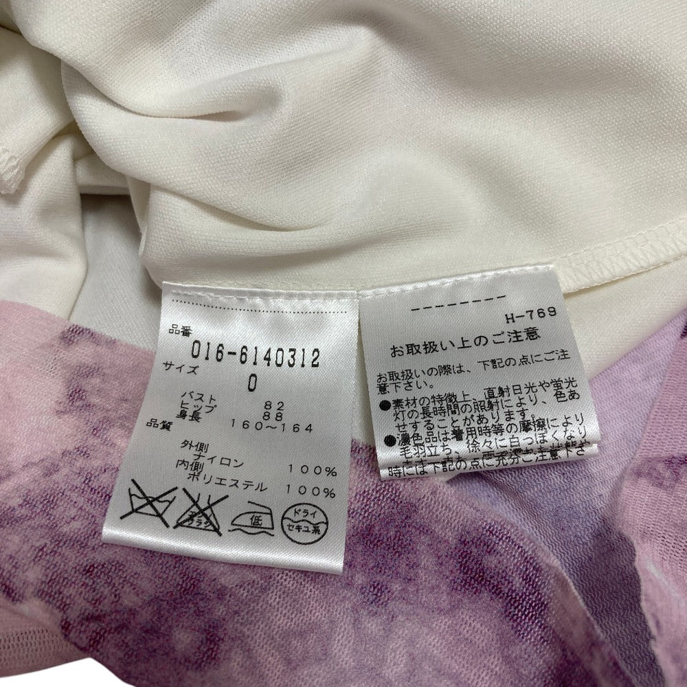 ヴィヴィアンタム フラワージオメトリックプリントパワーネットワンピース